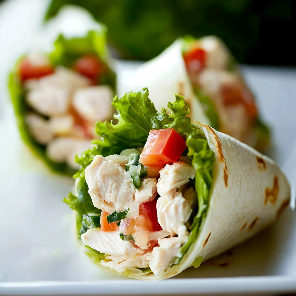 Chicken Salad Wraps Ready to Enjoy