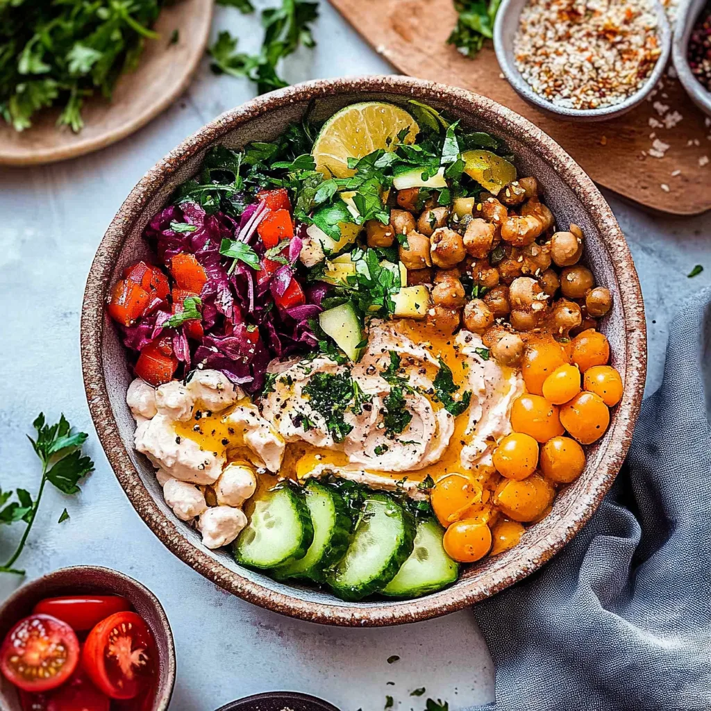 Recipe preparation for Mediterranean bowl recipe