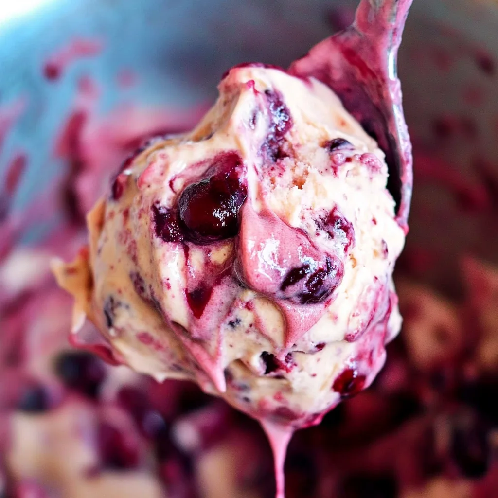 Recipe preparation for Cherry frozen yogurt