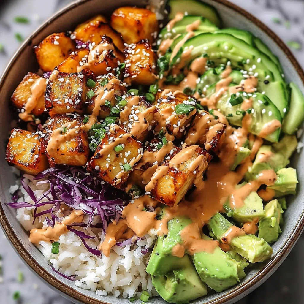 Recipe preparation for Bang Bang Chicken Bowl