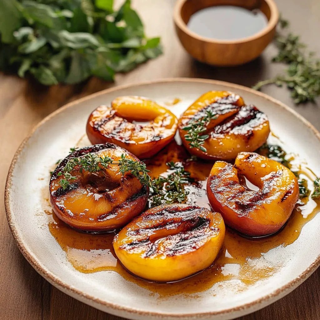Recipe preparation for Grilled peach recipe