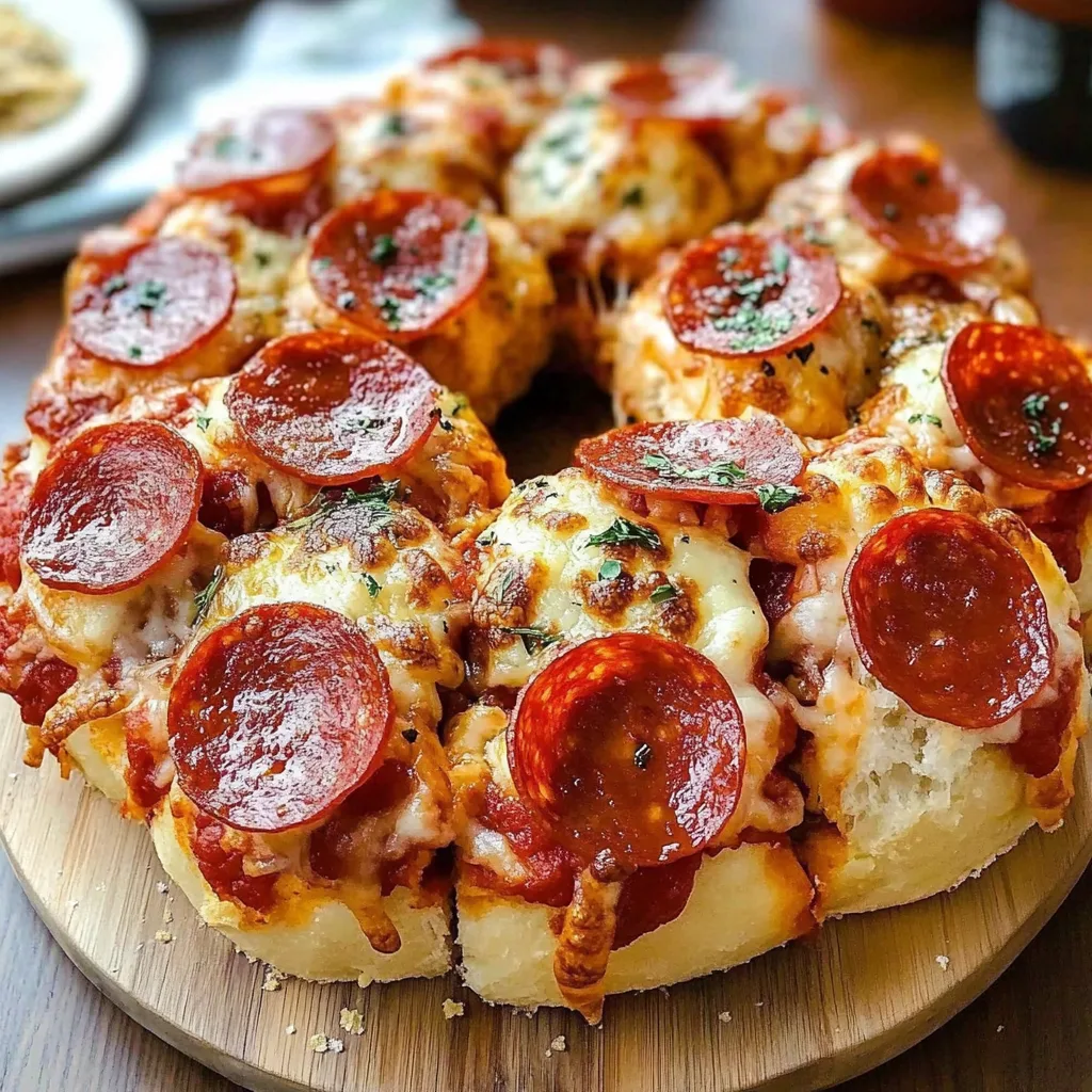 Recipe preparation for Pizza Monkey Bread Pepperoni