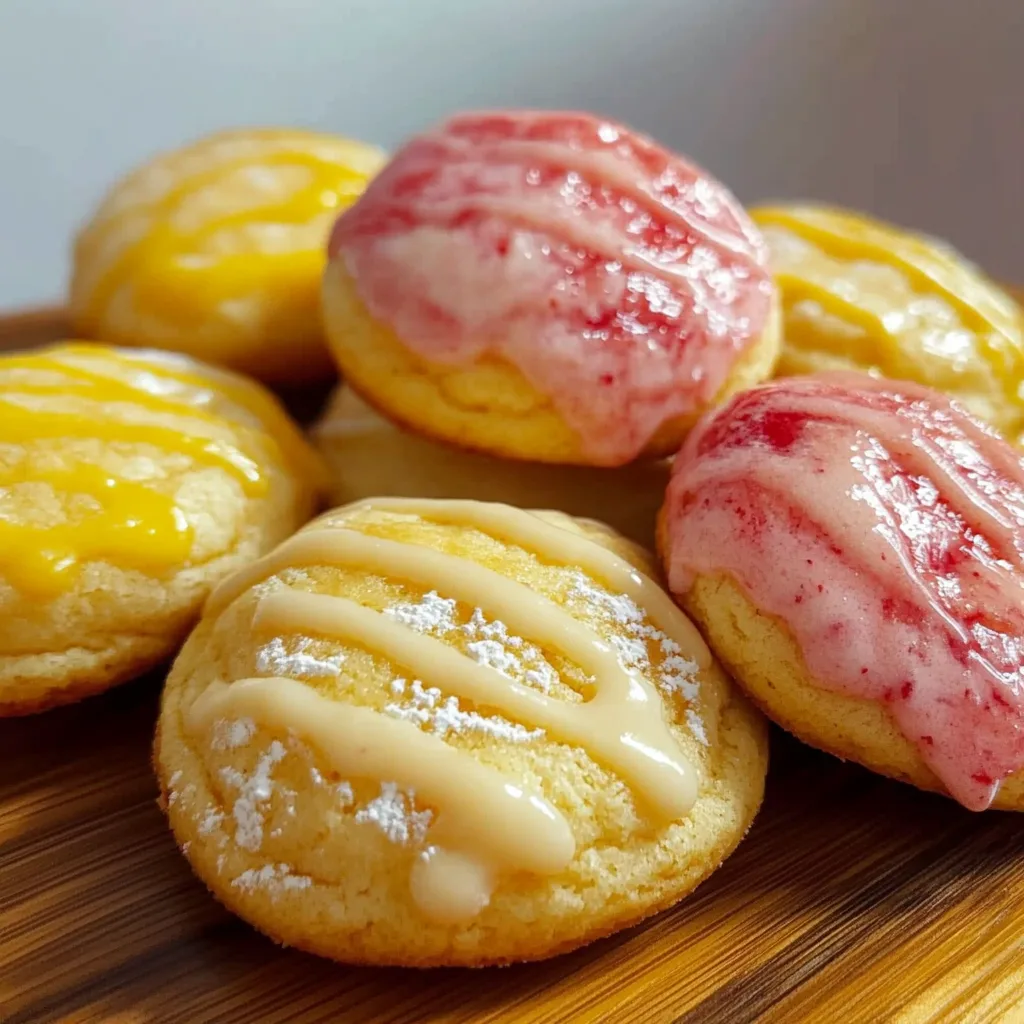 Recipe preparation for Lemon Strawberry Pound Cookies