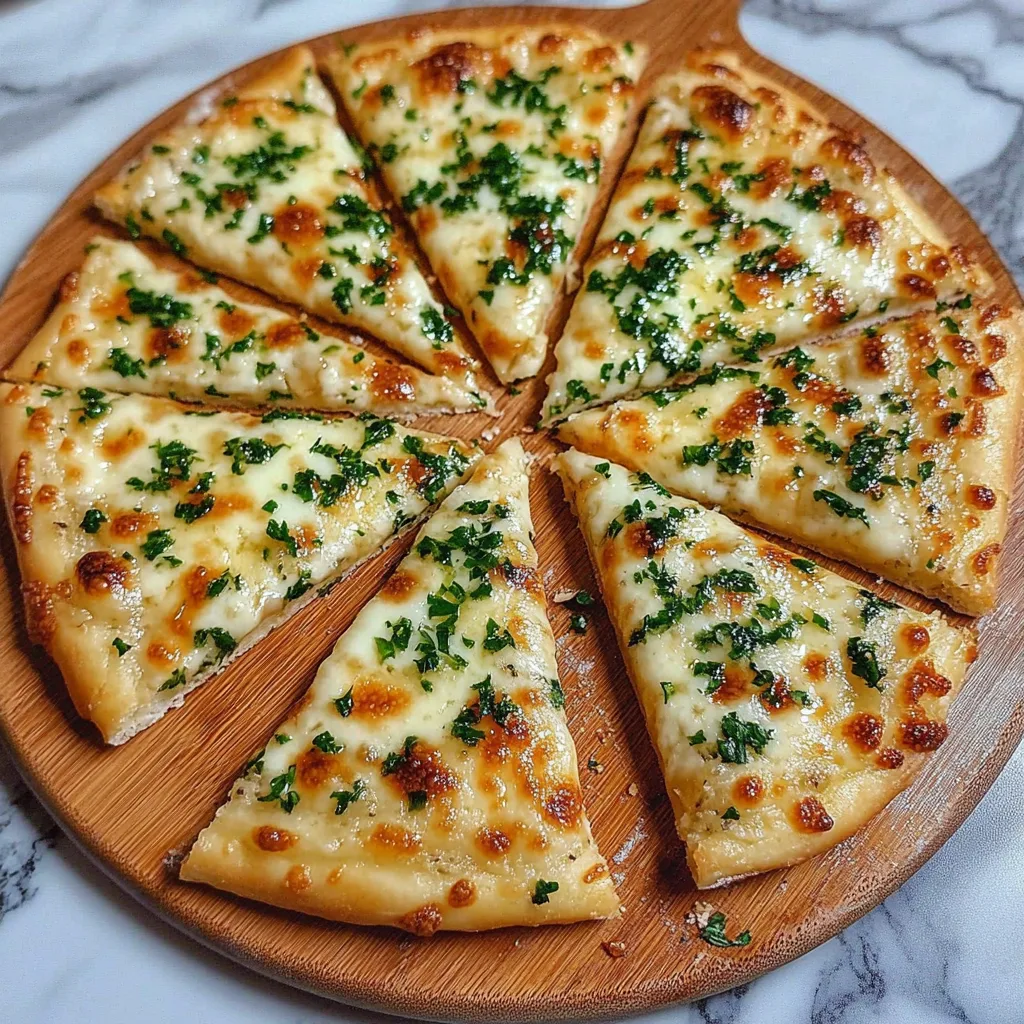 Recipe preparation for High Protein Cheesy Garlic Pizza