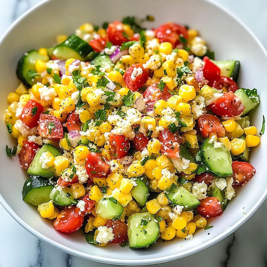 Recipe preparation for Corn Salad