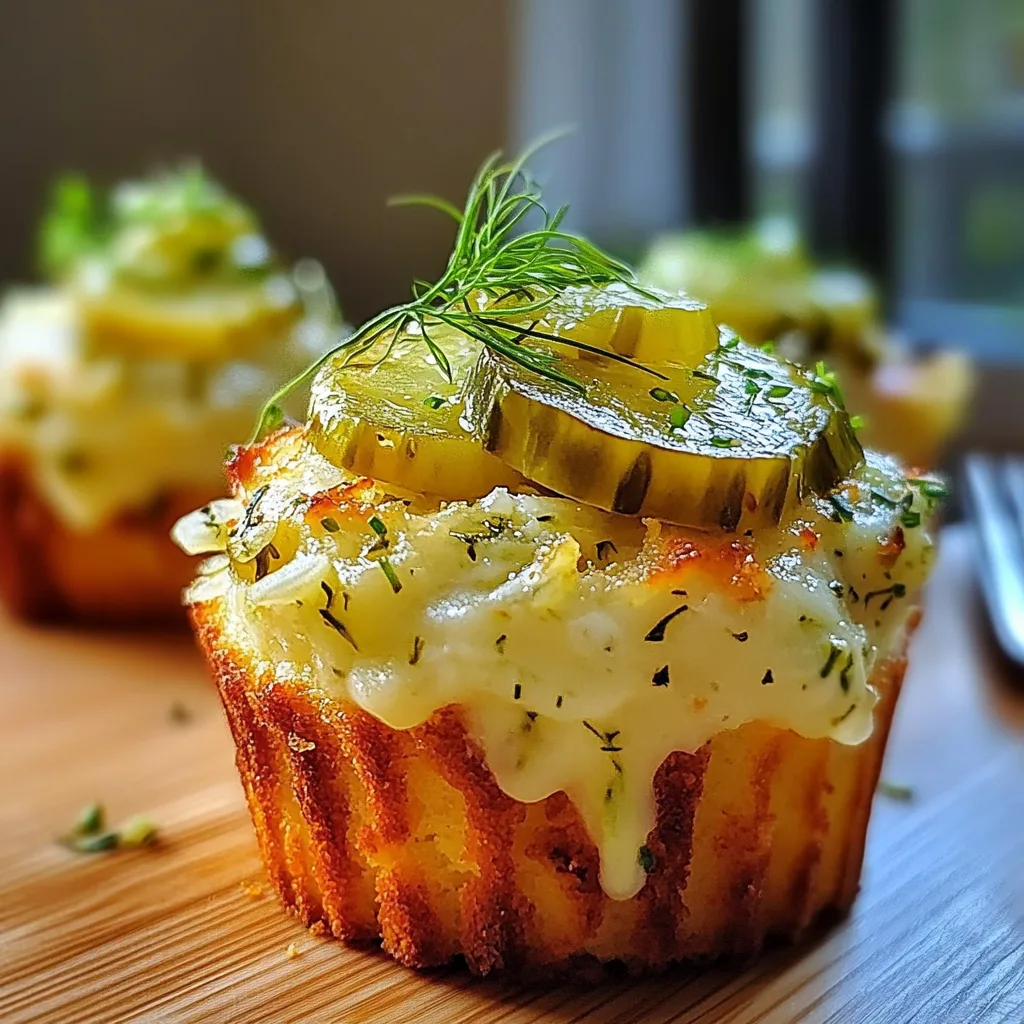Recipe preparation for Savory Dill Pickle Ranch Cupcakes