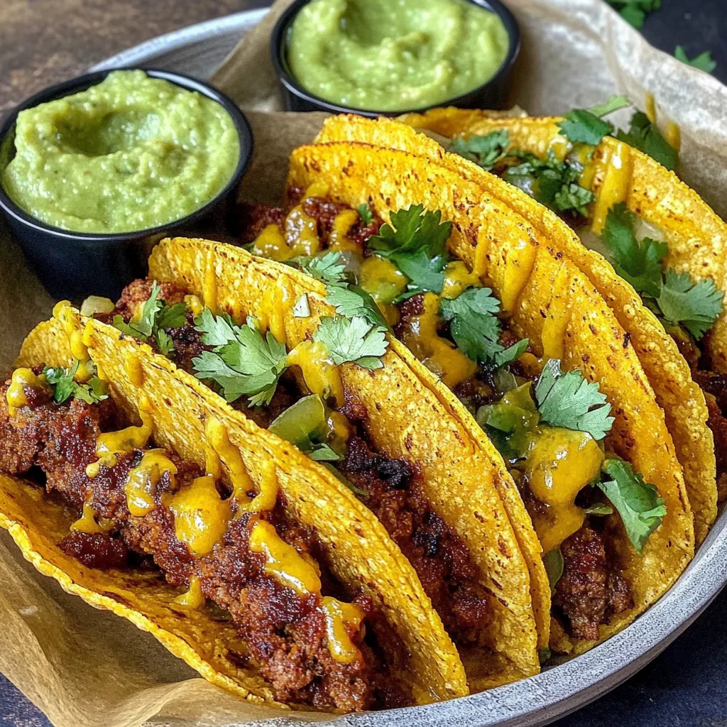 Recipe preparation for Crispy Ground Beef Tacos