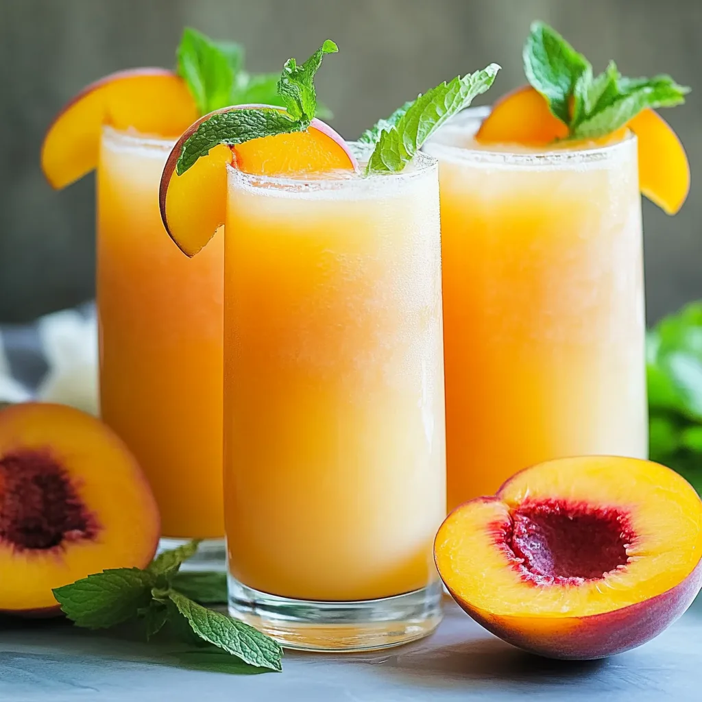 Recipe preparation for Refreshing Peach Lemonade