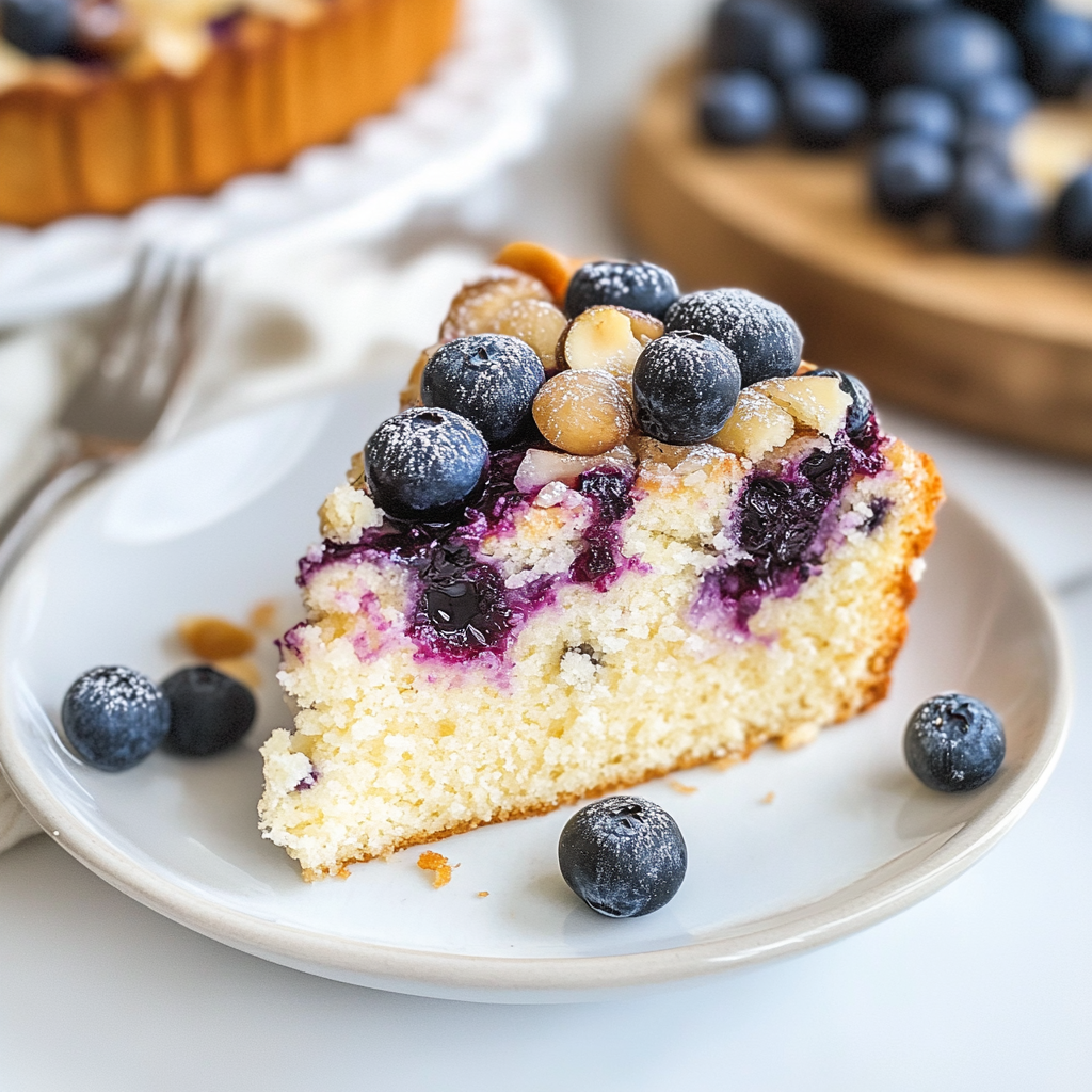 Recipe preparation for Blueberry Cream Cheese Coffee Cake
