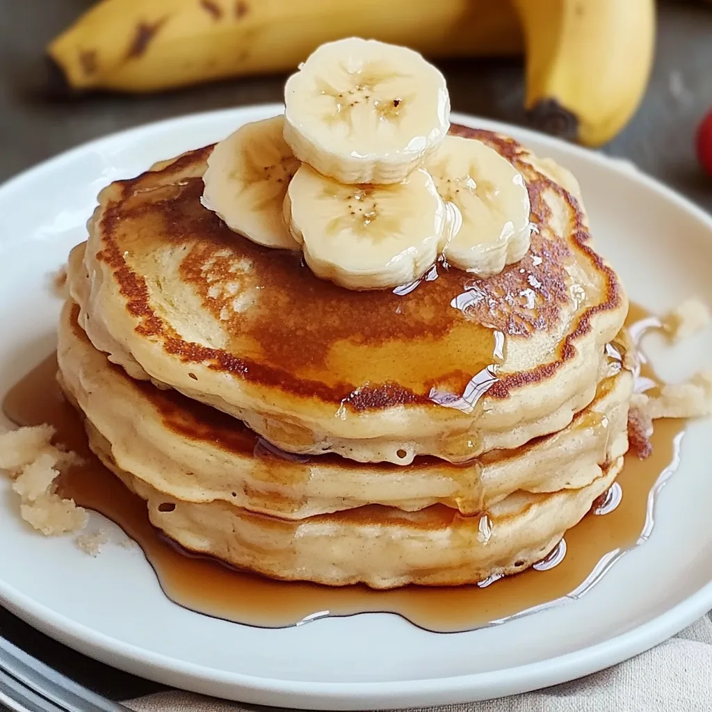 Recipe preparation for Brown Sugar Banana Pancakes
