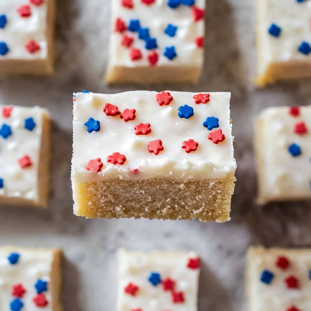 Recipe preparation for Patriotic Sugar Cookie Bars