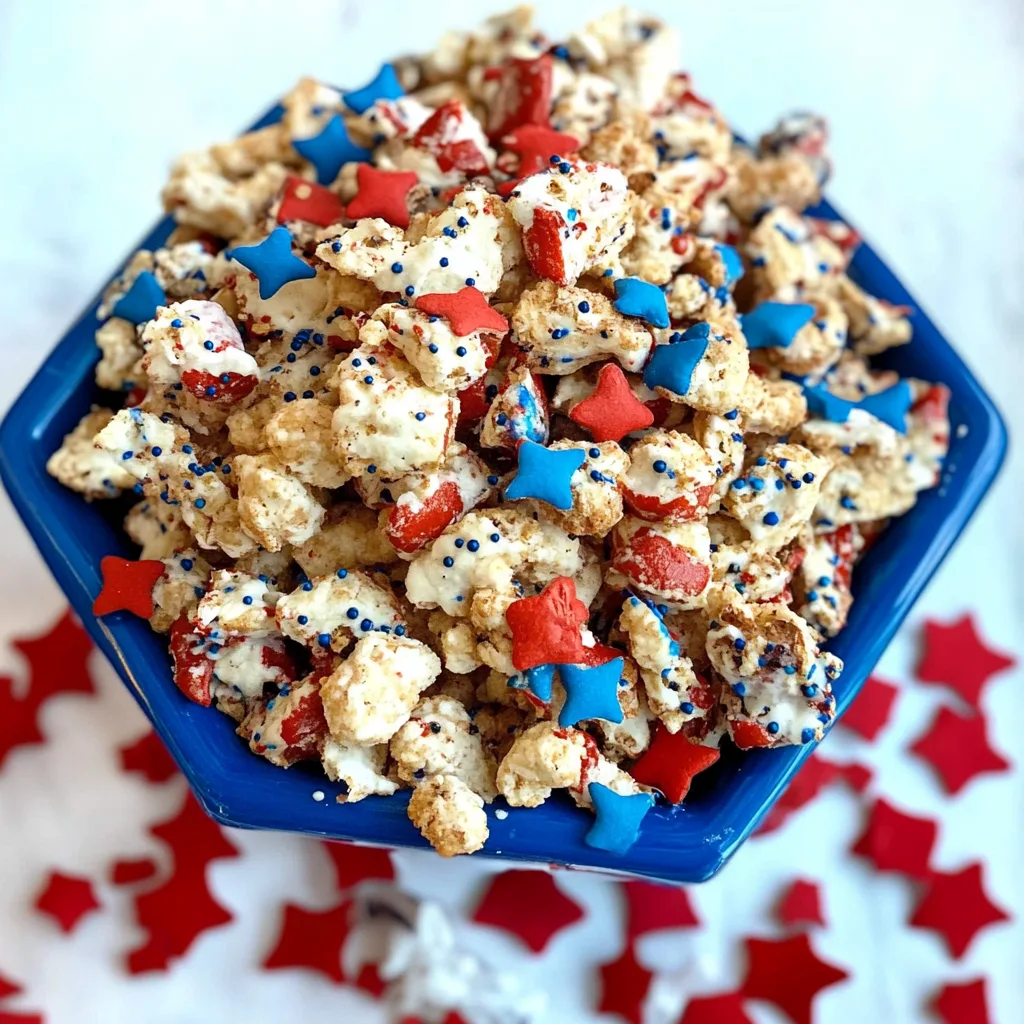 Recipe preparation for Patriotic Snack Mix
