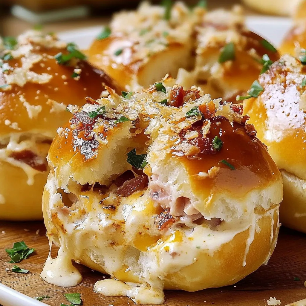 Recipe preparation for Chicken Bacon Ranch Pull Apart Rolls