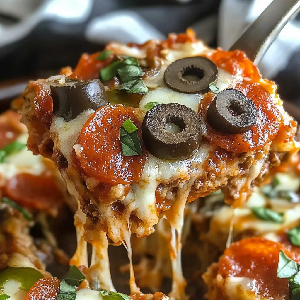 Recipe preparation for Low Carb Pizza Casserole