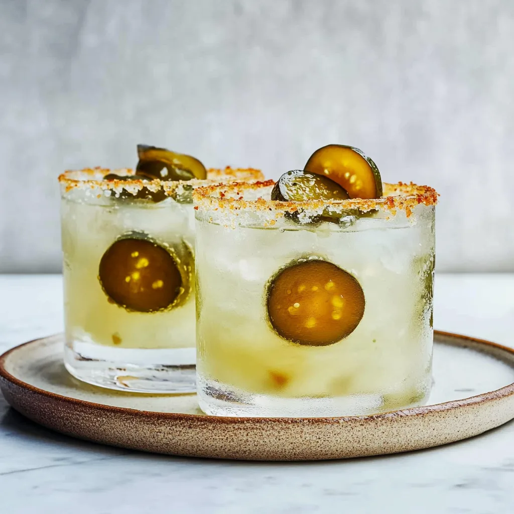 Recipe preparation for Pickle margarita recipe