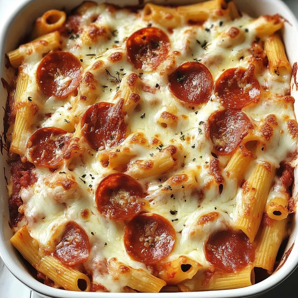 Recipe preparation for Pizza Pasta Bake