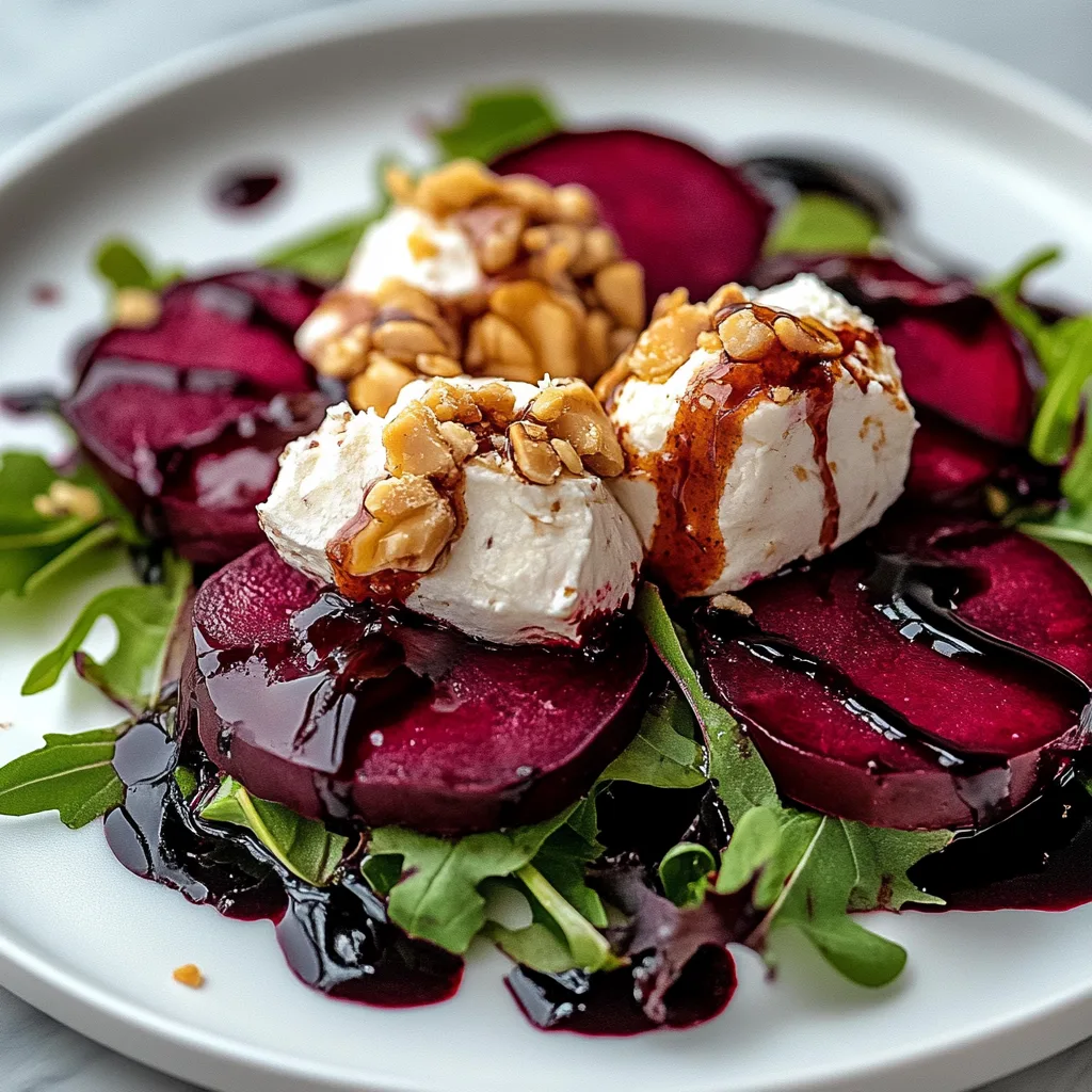 Recipe preparation for Beet and Goat Cheese Salad