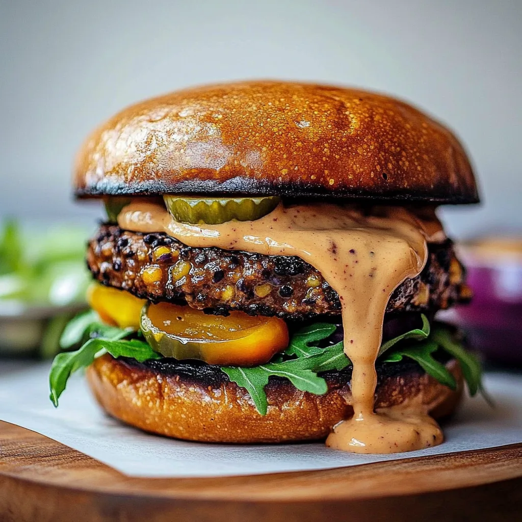 Recipe preparation for Epic Black Bean Burger