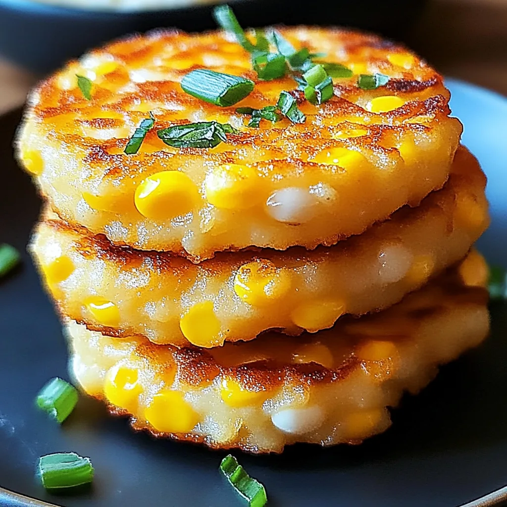 Recipe preparation for Cheesy Corn Fritters