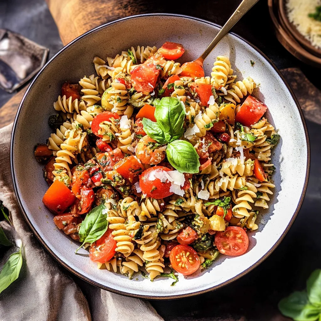 Recipe preparation for Italian Chop Pasta Salad