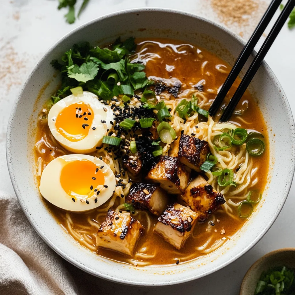 Recipe preparation for Tahini Miso Ramen