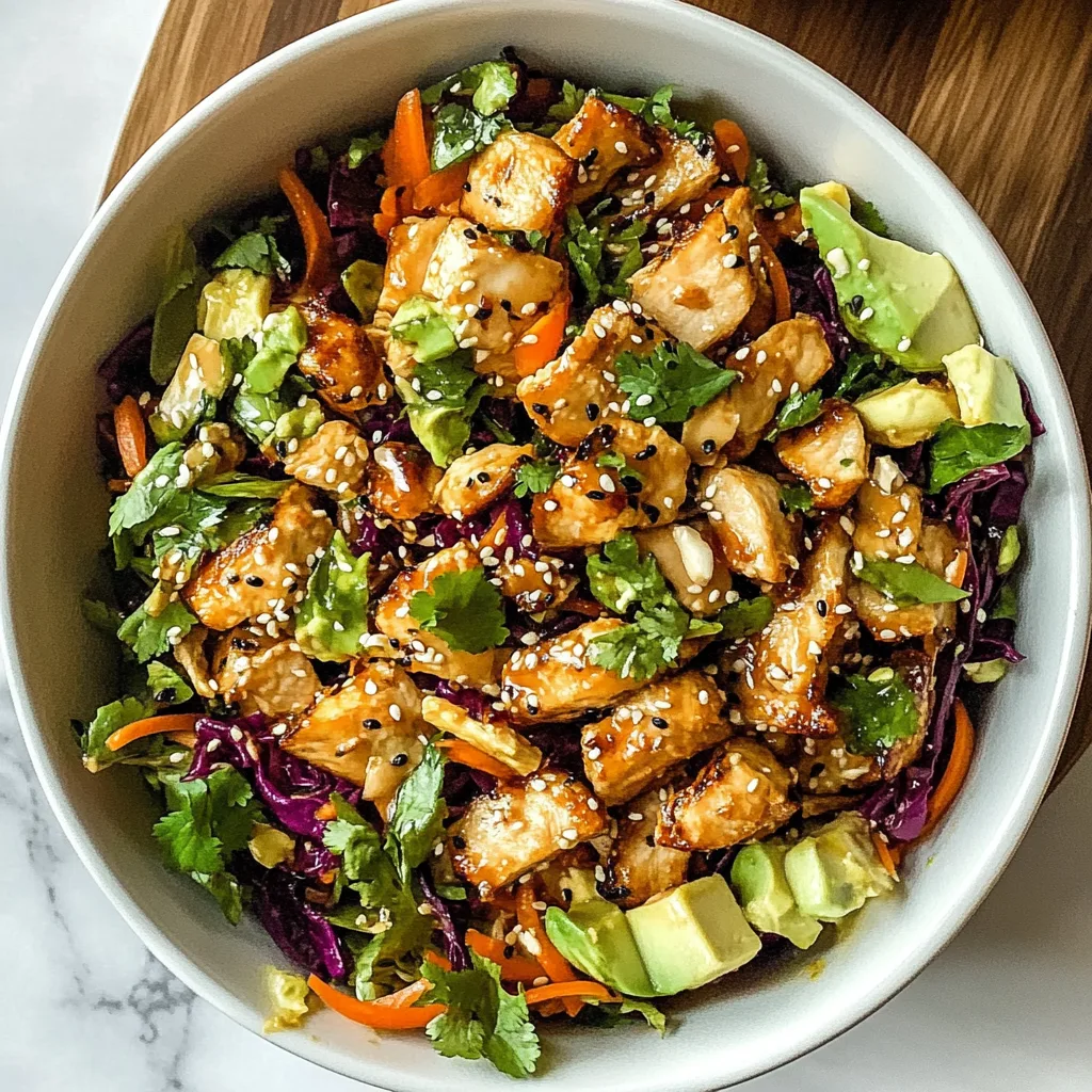 Recipe preparation for Asian Chicken Crunch Salad Recipe