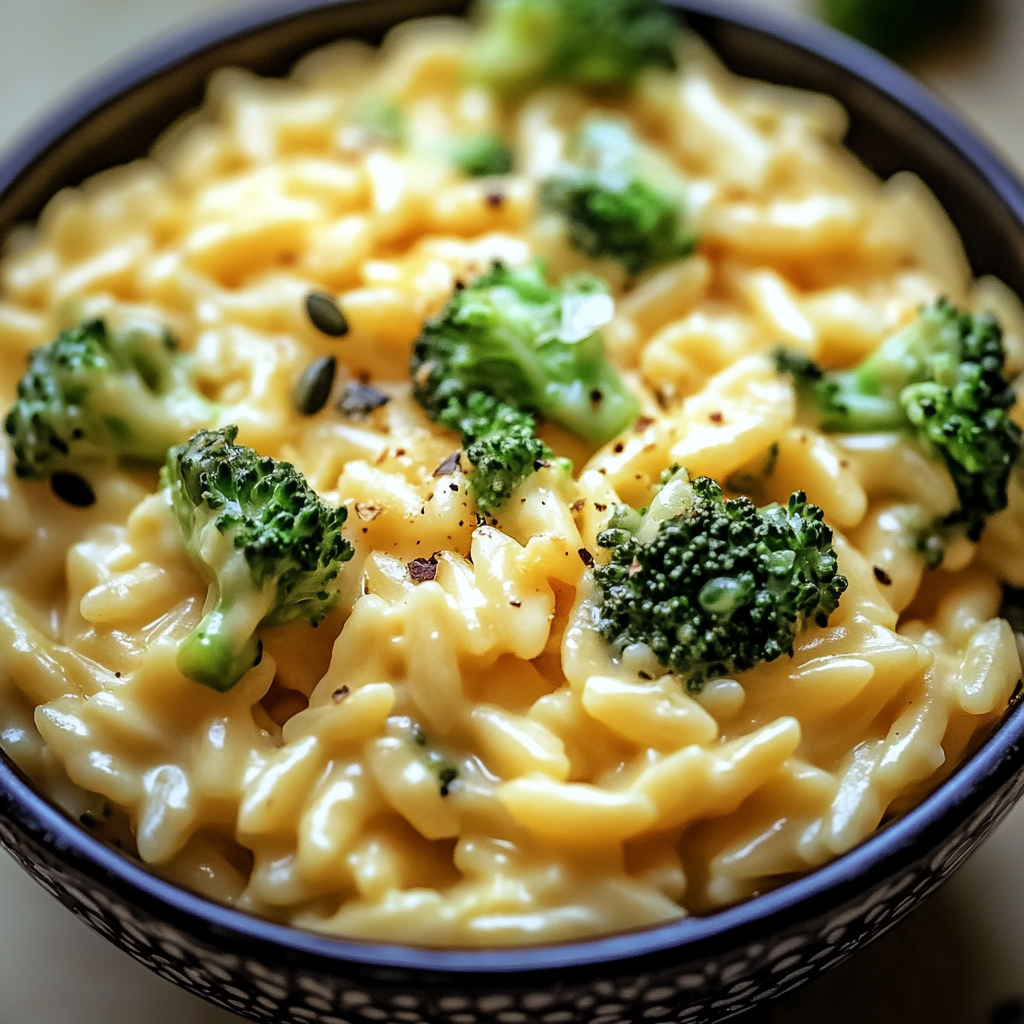 Creamy One-Pot Broccoli Cheddar Orzo recipe - delicious and easy to make