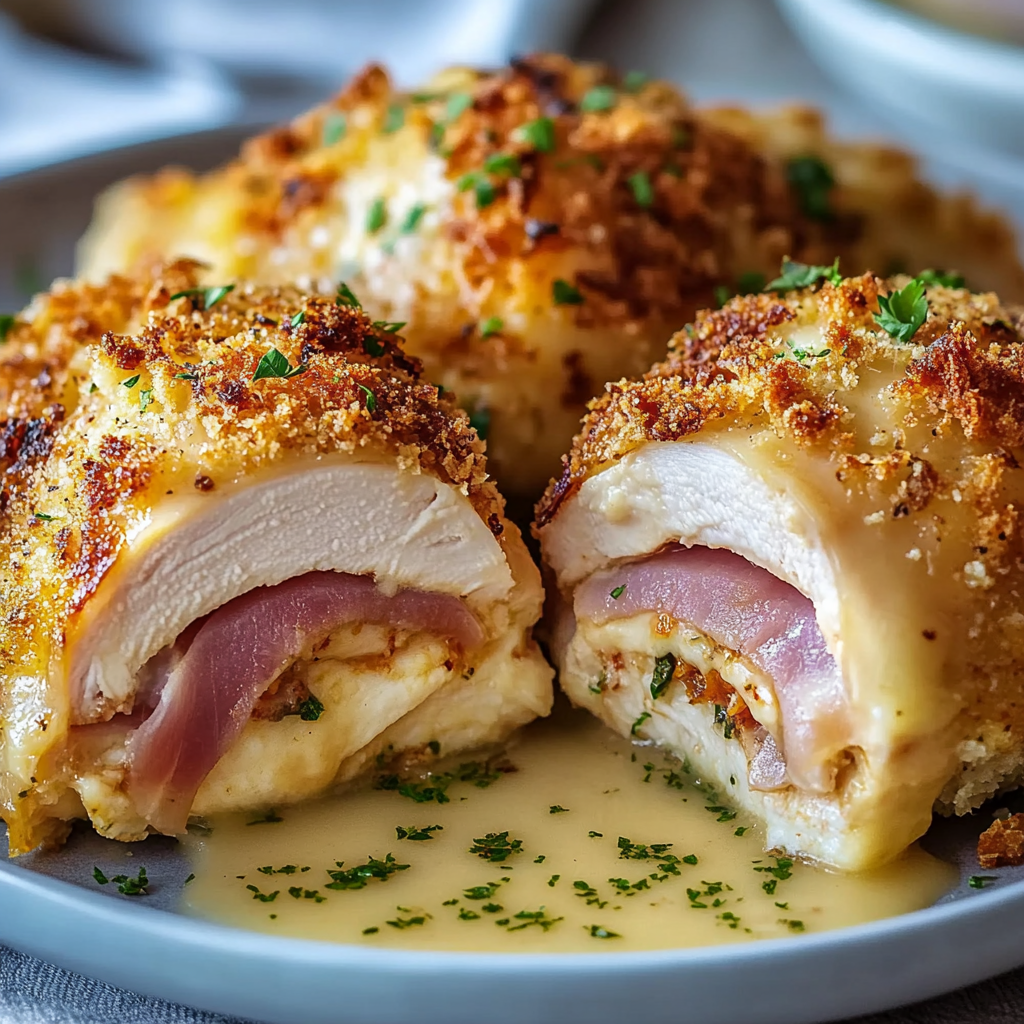 Stuffed Chicken Cordon Bleu Bake recipe - delicious and easy to make