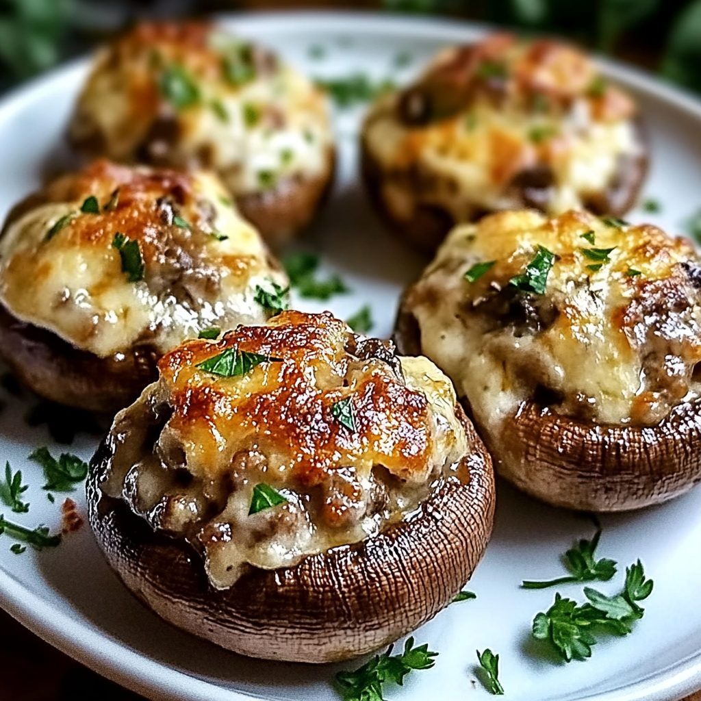 Recipe preparation for Stuffed Mushrooms