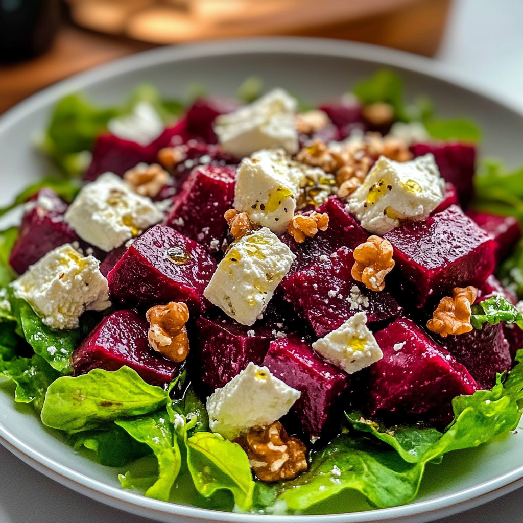 Beetroot Salad with Feta & Walnuts recipe - delicious and easy to make