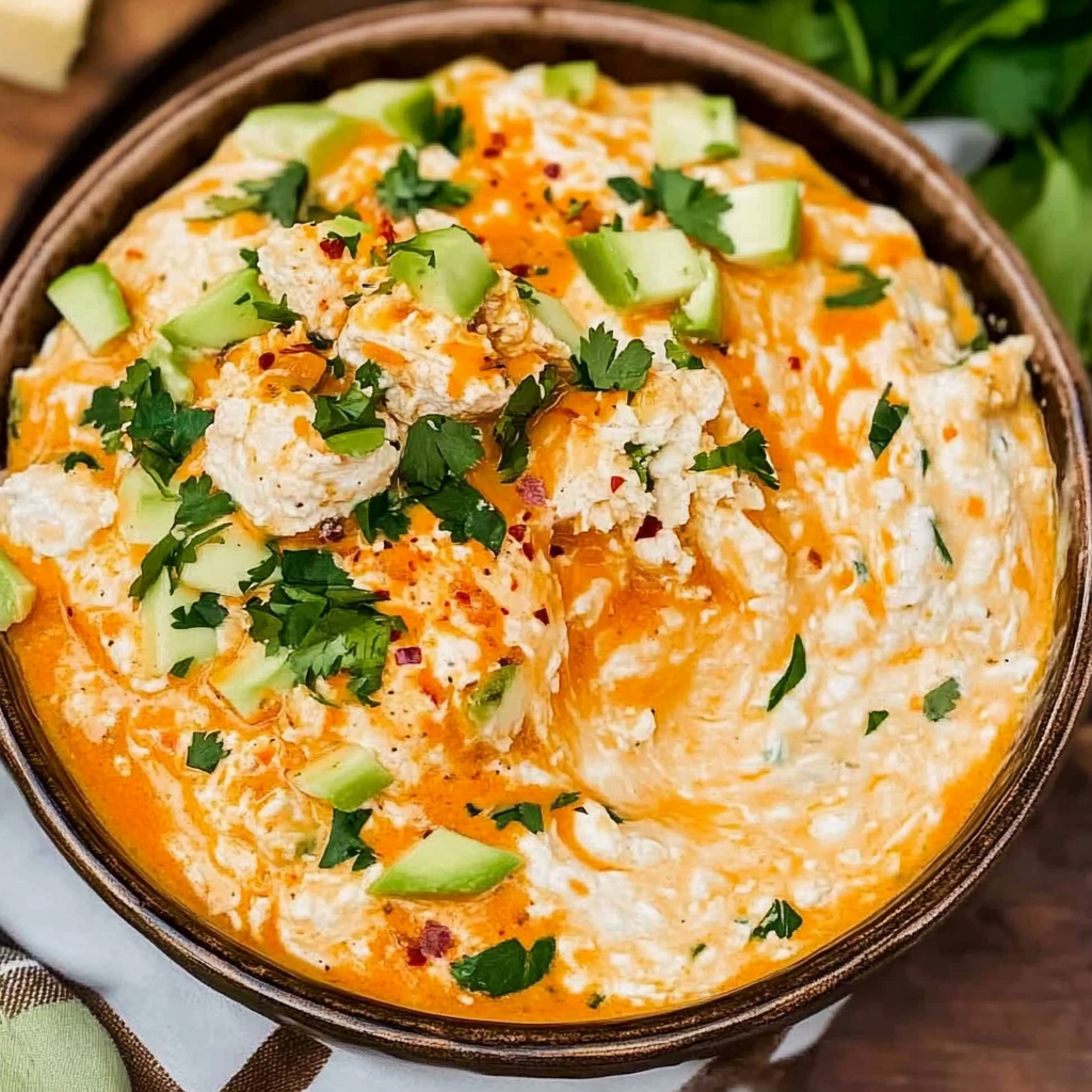 Recipe preparation for buffalo chicken dip