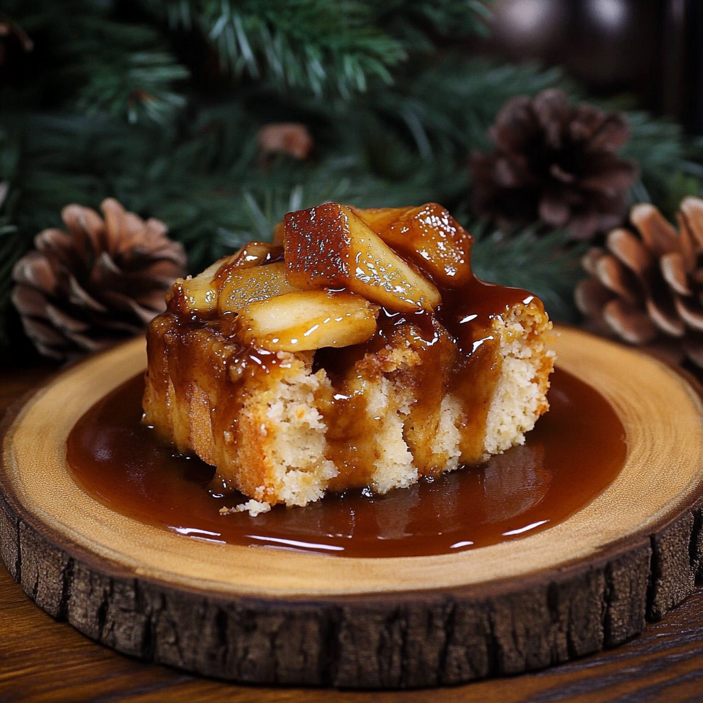 Recipe preparation for Cardamom Pear Bread Pudding