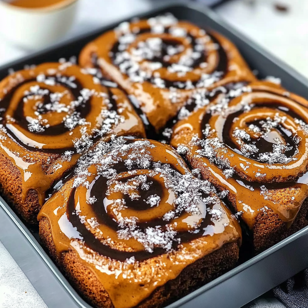 Recipe preparation for Chocolate Cinnamon Rolls