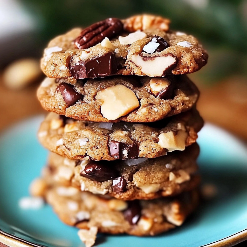 Recipe preparation for Chocolate Pecan Coconut Cookies