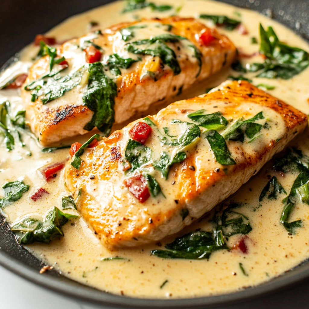 Creamy Tuscan Salmon recipe - delicious and easy to make