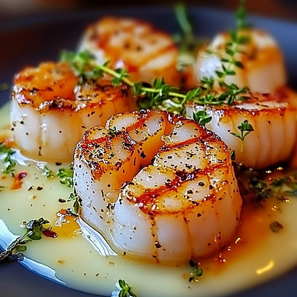 Recipe preparation for Garlic Butter Lobster & Scallops