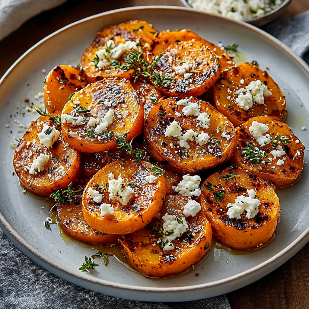 Honey Feta Sweet Potato Rounds recipe - delicious and easy to make