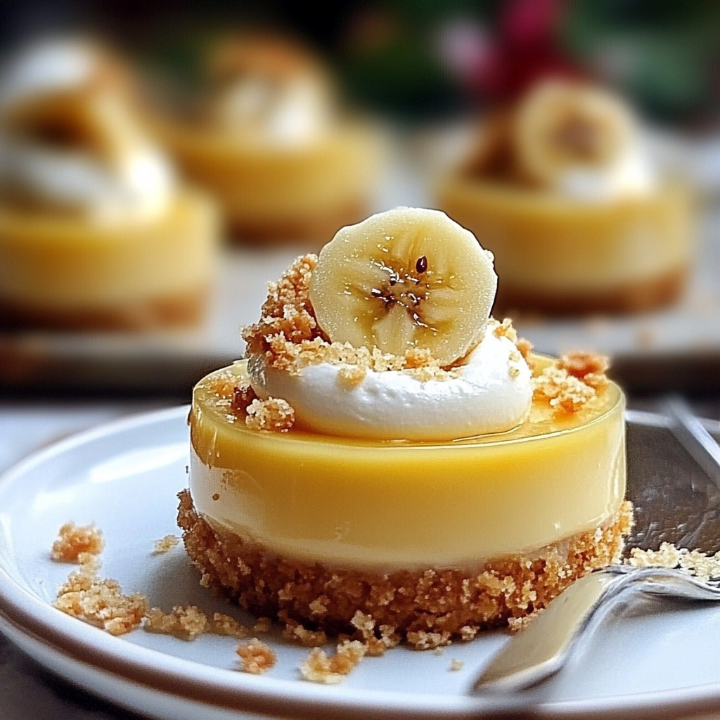 Recipe preparation for Mini Banana Pudding Cheesecakes