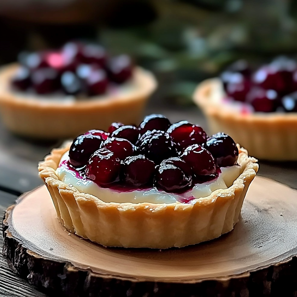 Recipe preparation for Mini Brie & Cranberry Tartlets