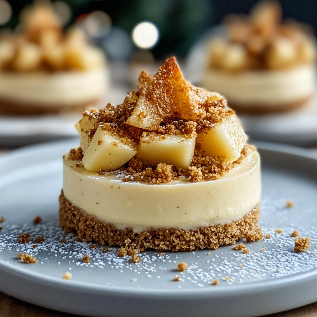 Spiced Apple Crumble Cheesecakes recipe - delicious and easy to make