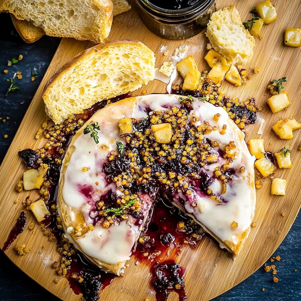 Recipe preparation for 3-Ingredient Baked Brie with Jam