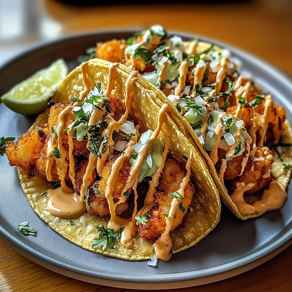 Bang Bang Shrimp Tacos Crispy recipe - delicious and easy to make