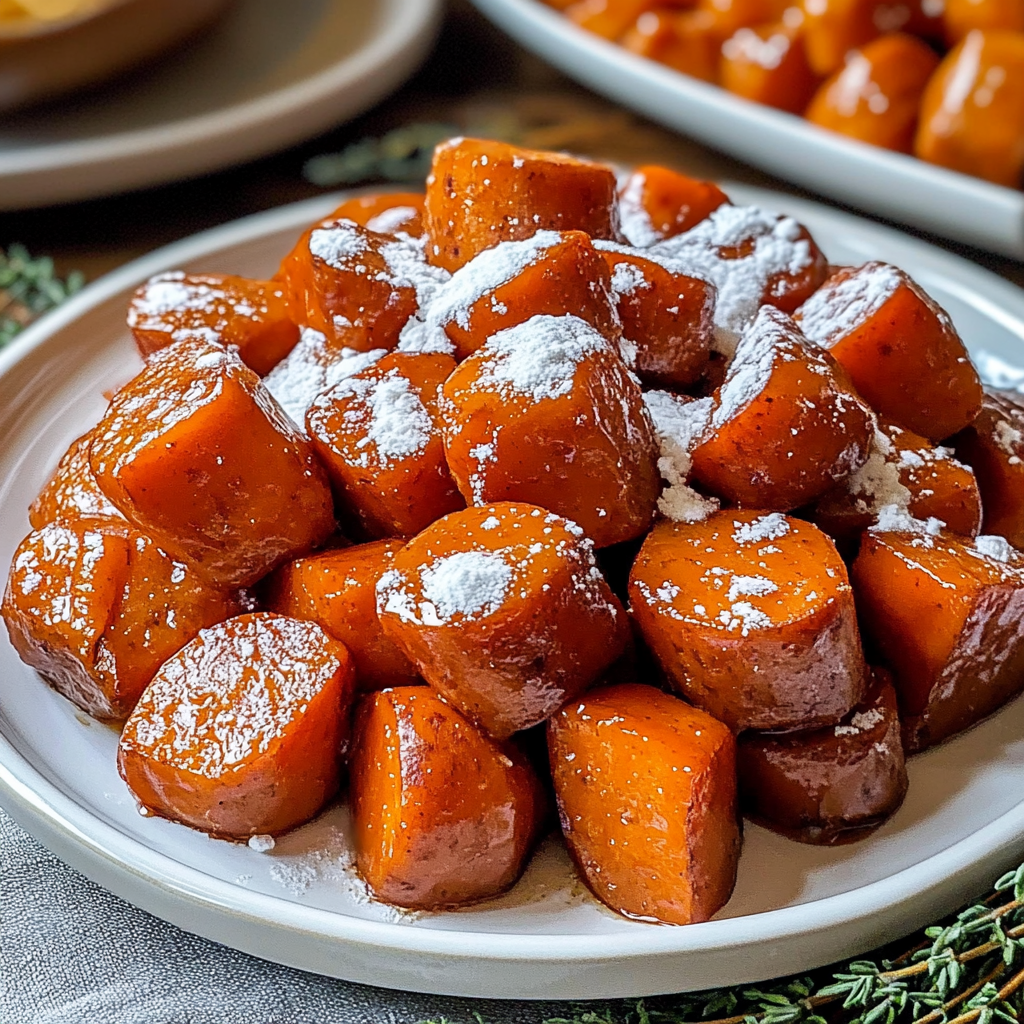 Recipe preparation for Candied Yams Sweet Potatoes