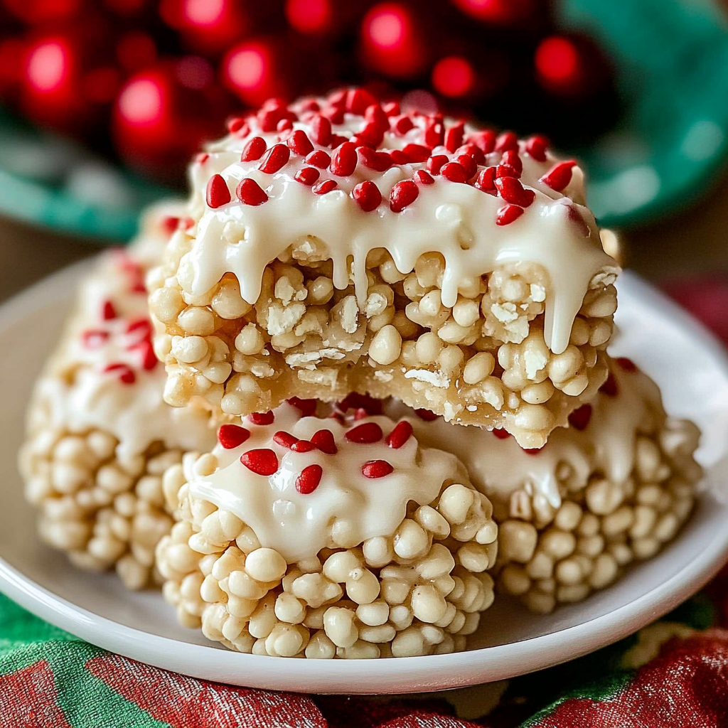 Recipe preparation for Christmas Rice Crispy Treats