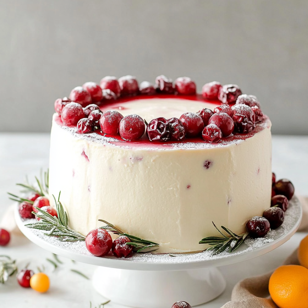 Recipe preparation for Cranberry Christmas Cake