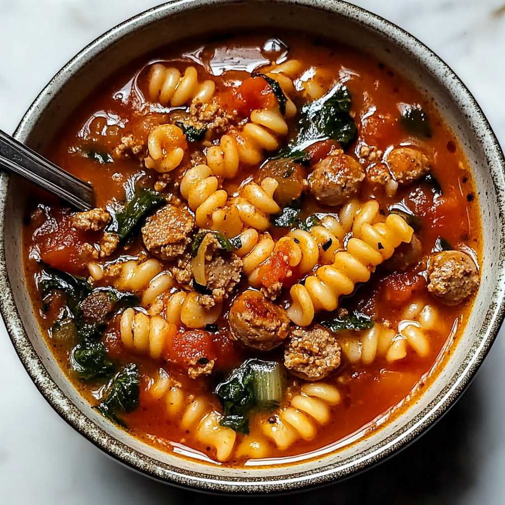 Recipe preparation for Easy Italian Sausage Soup