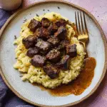 Garlic Butter Steak Bites with Parmesan Rice recipe - delicious and easy to make