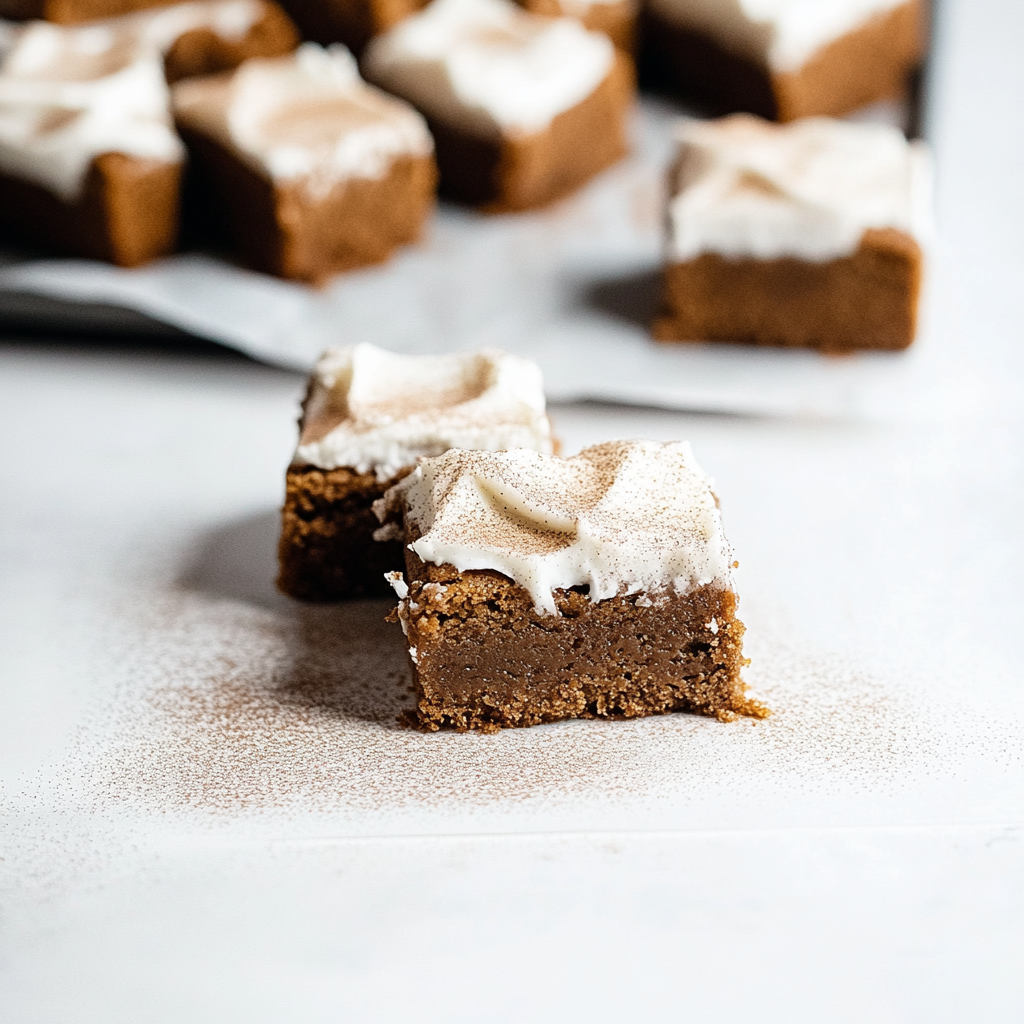 Recipe preparation for Gingerbread Cinnamon Sugar Blondies