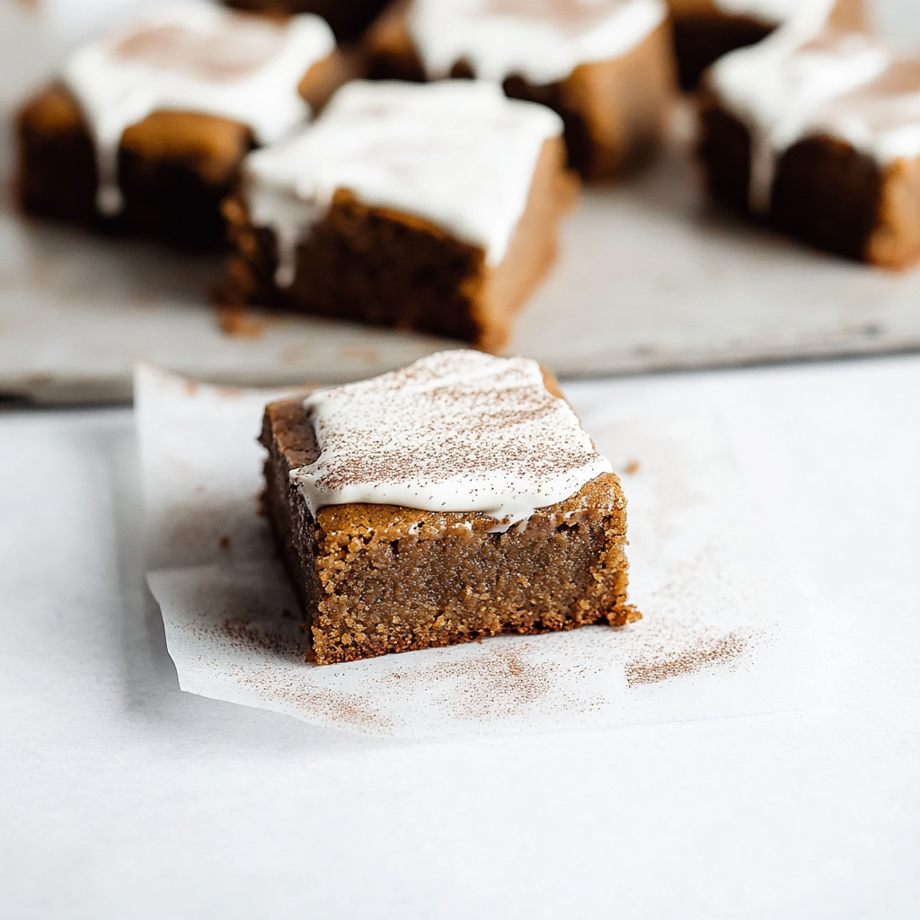Gingerbread Cinnamon Sugar Blondies recipe - delicious and easy to make