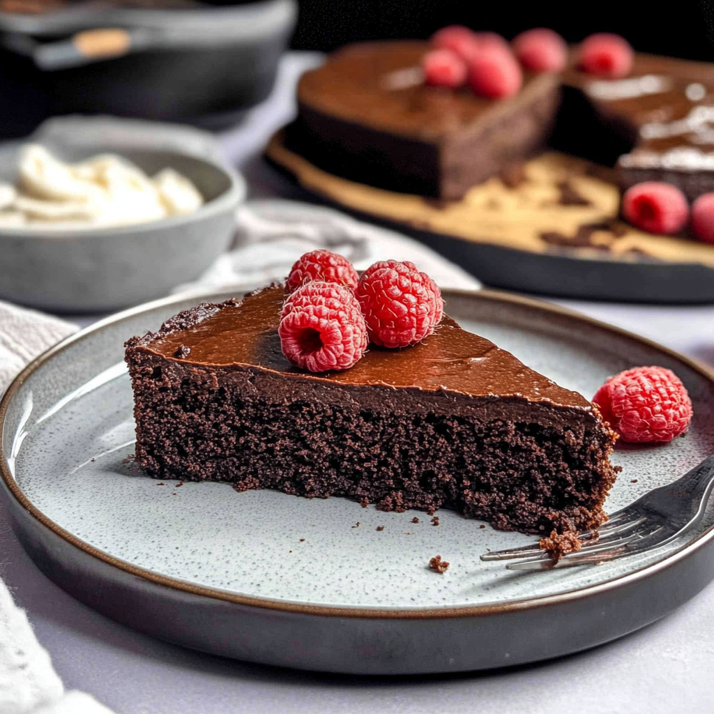 Recipe preparation for Gooey Flourless Chocolate Cake